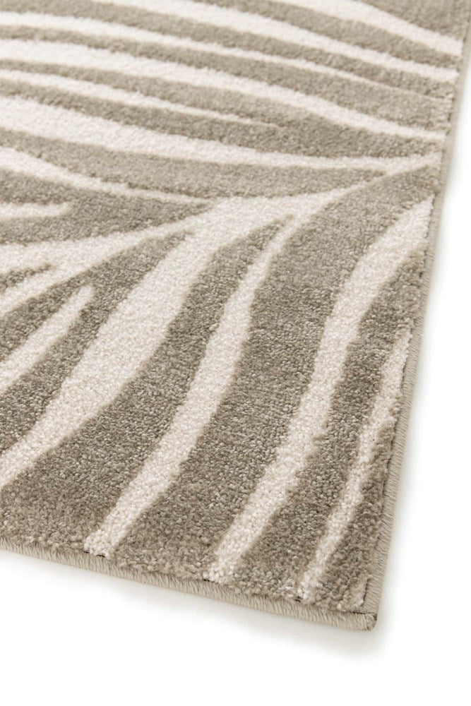 Pinstripe Foliage Mid-Century Modern Rug