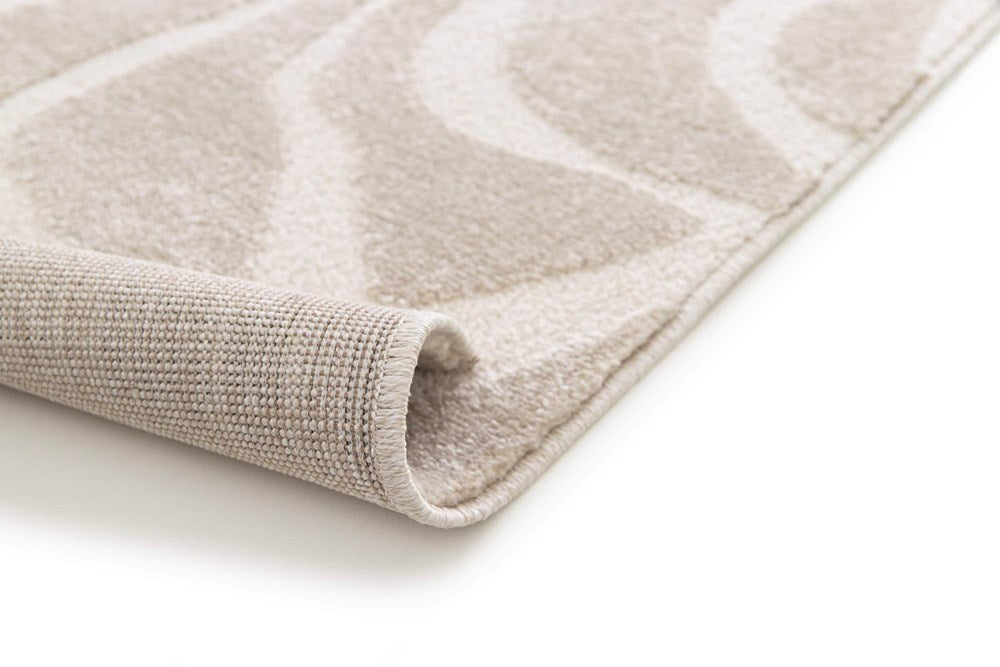 Beige and Ivory Contour Rug