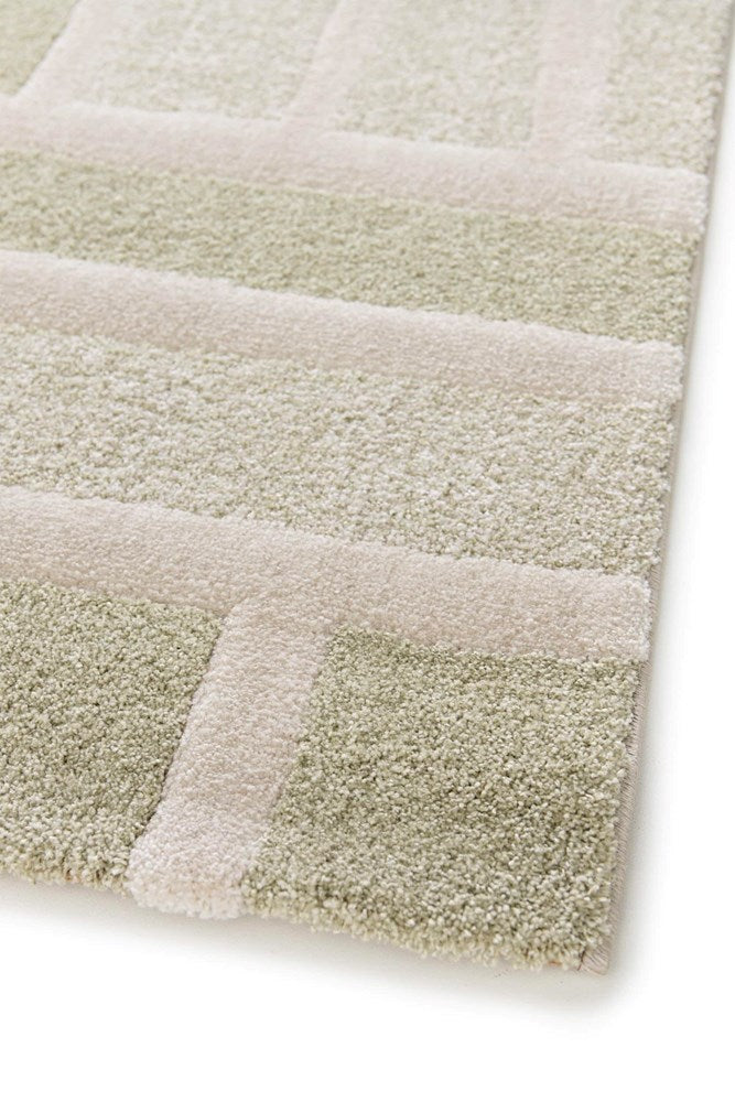 Sage Grid Mid-Century Modern Rug