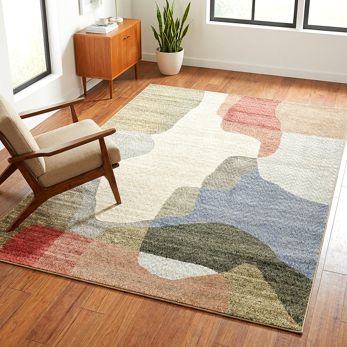 Terra Flow Contemporary Abstract Rug