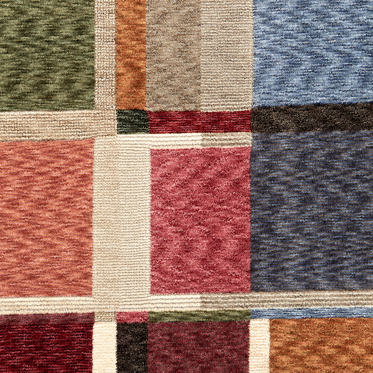 Mondrian Mosaic Colour Block Rug