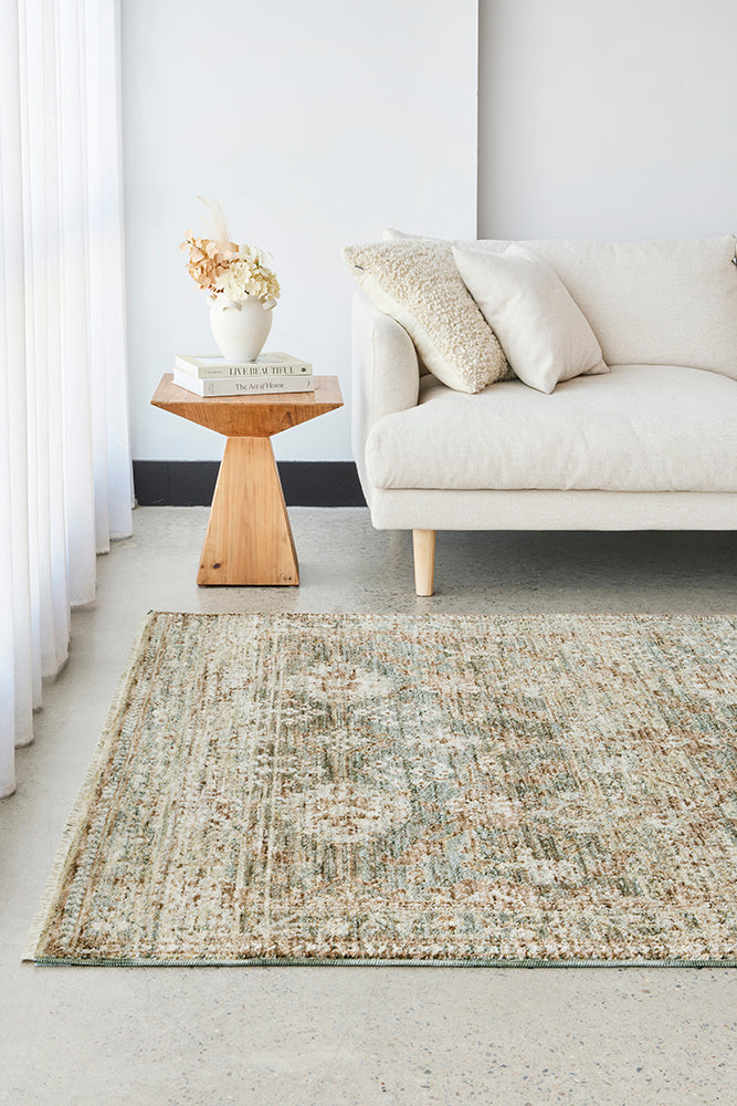Meadow Mist Fringed Rug