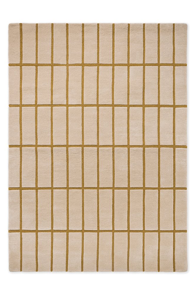 Marimekko Golden Bronze Grid Wool Rug