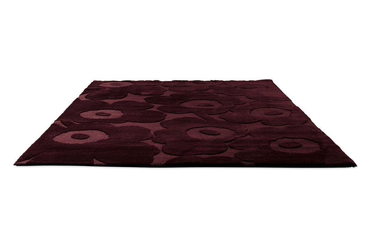 Marimekko Bloom Burgundy Floral Wool Rug