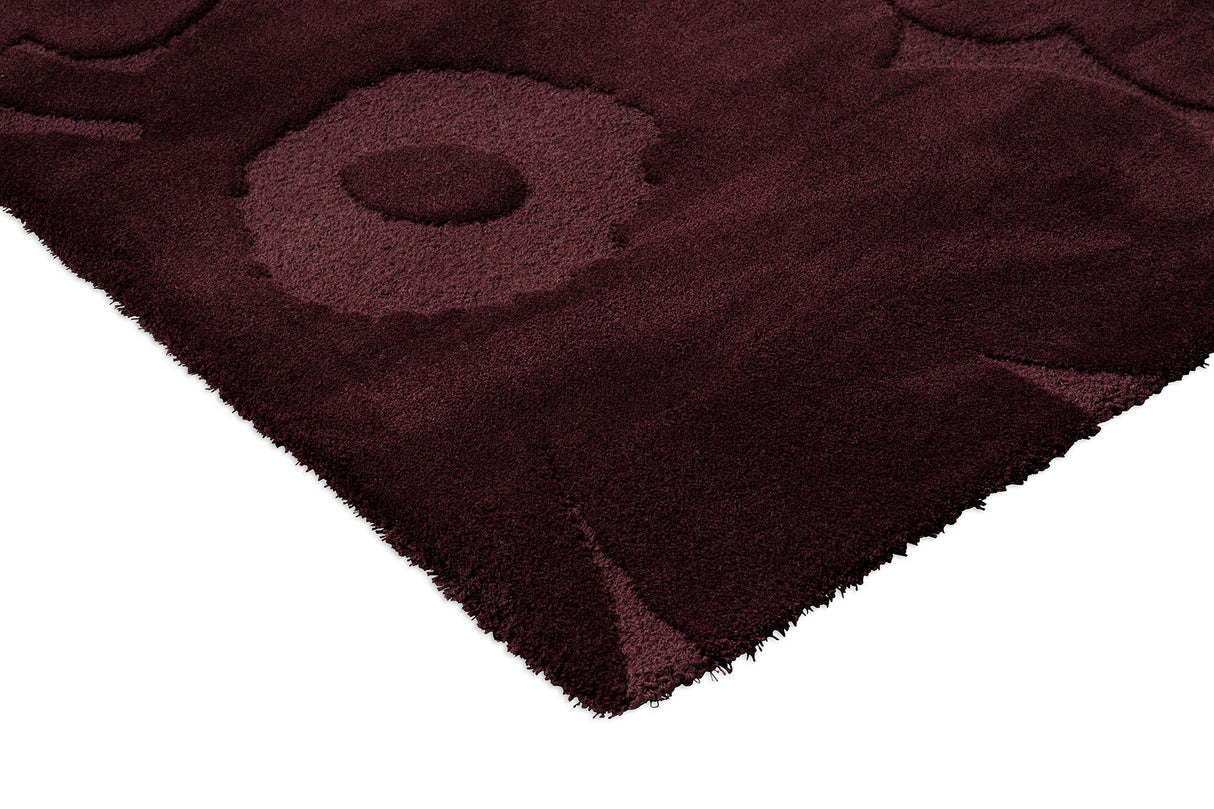 Marimekko Bloom Burgundy Floral Wool Rug