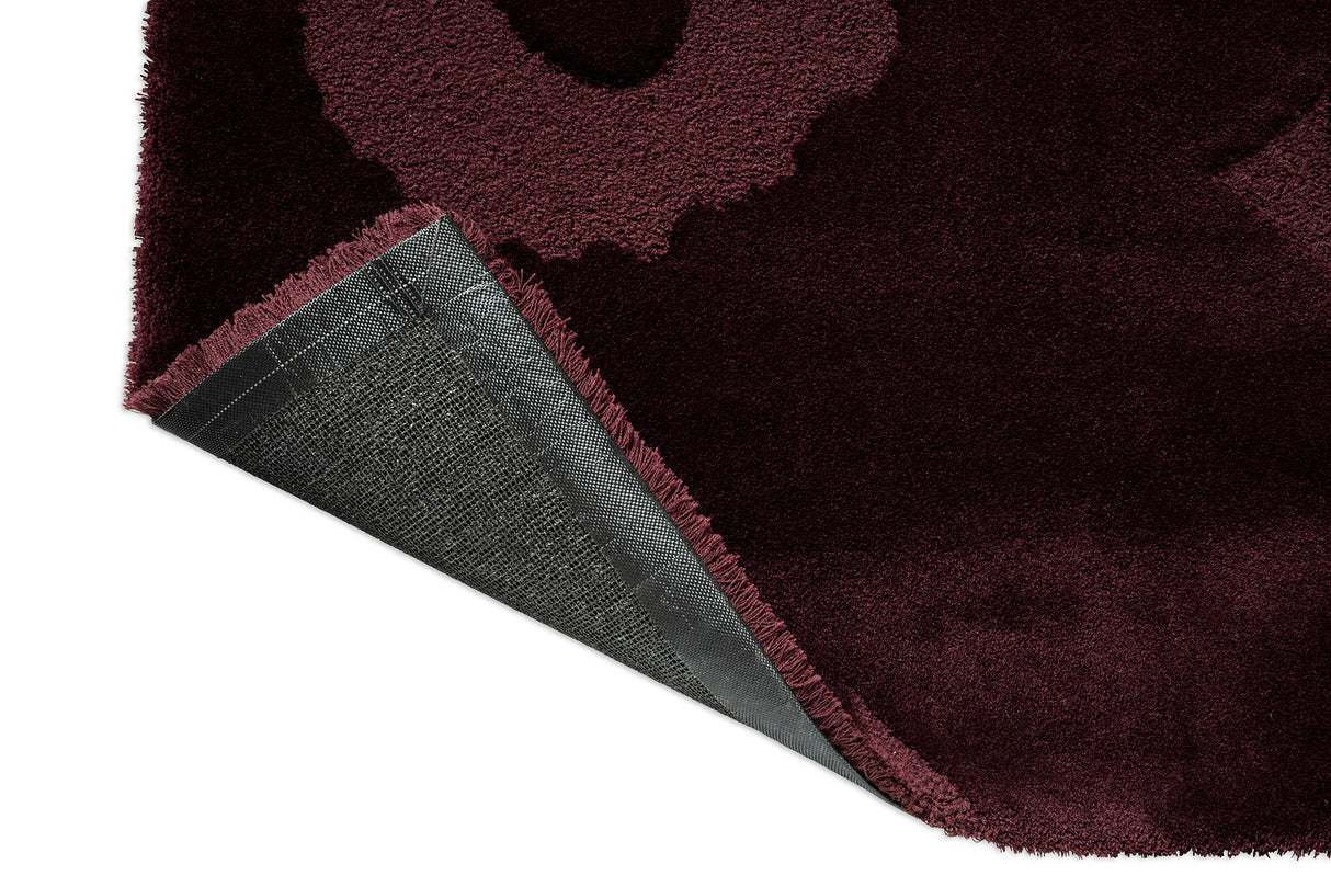 Marimekko Bloom Burgundy Floral Wool Rug