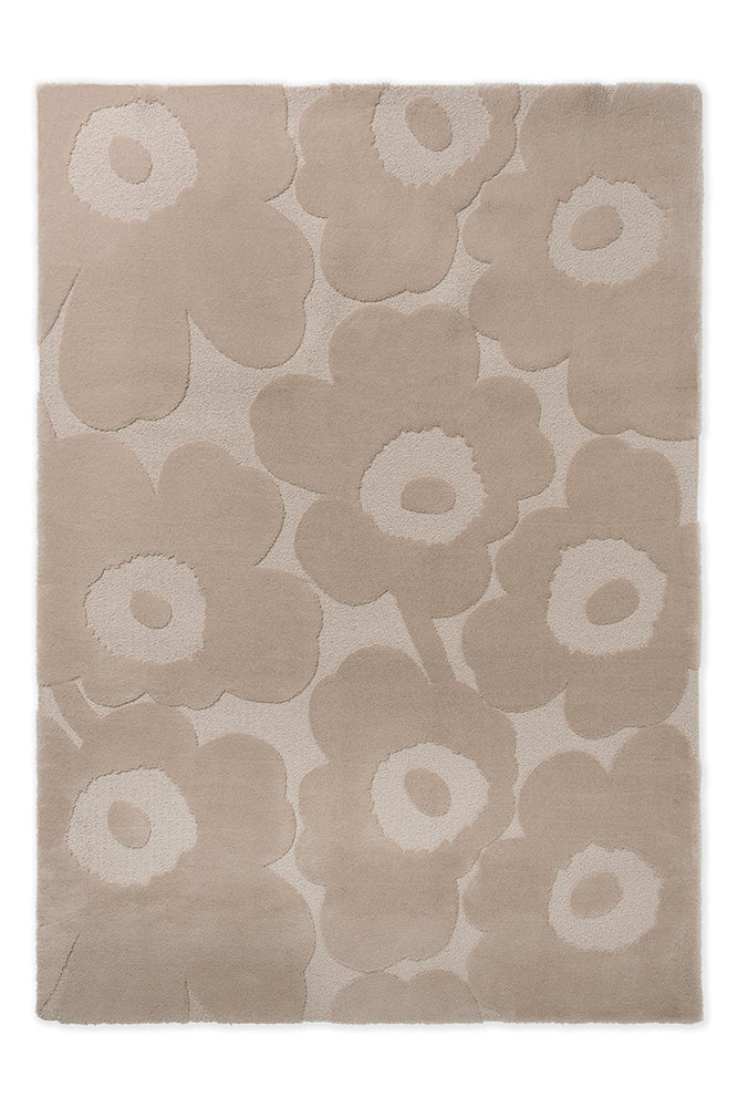 Marimekko Bloom Beige Floral Wool Rug