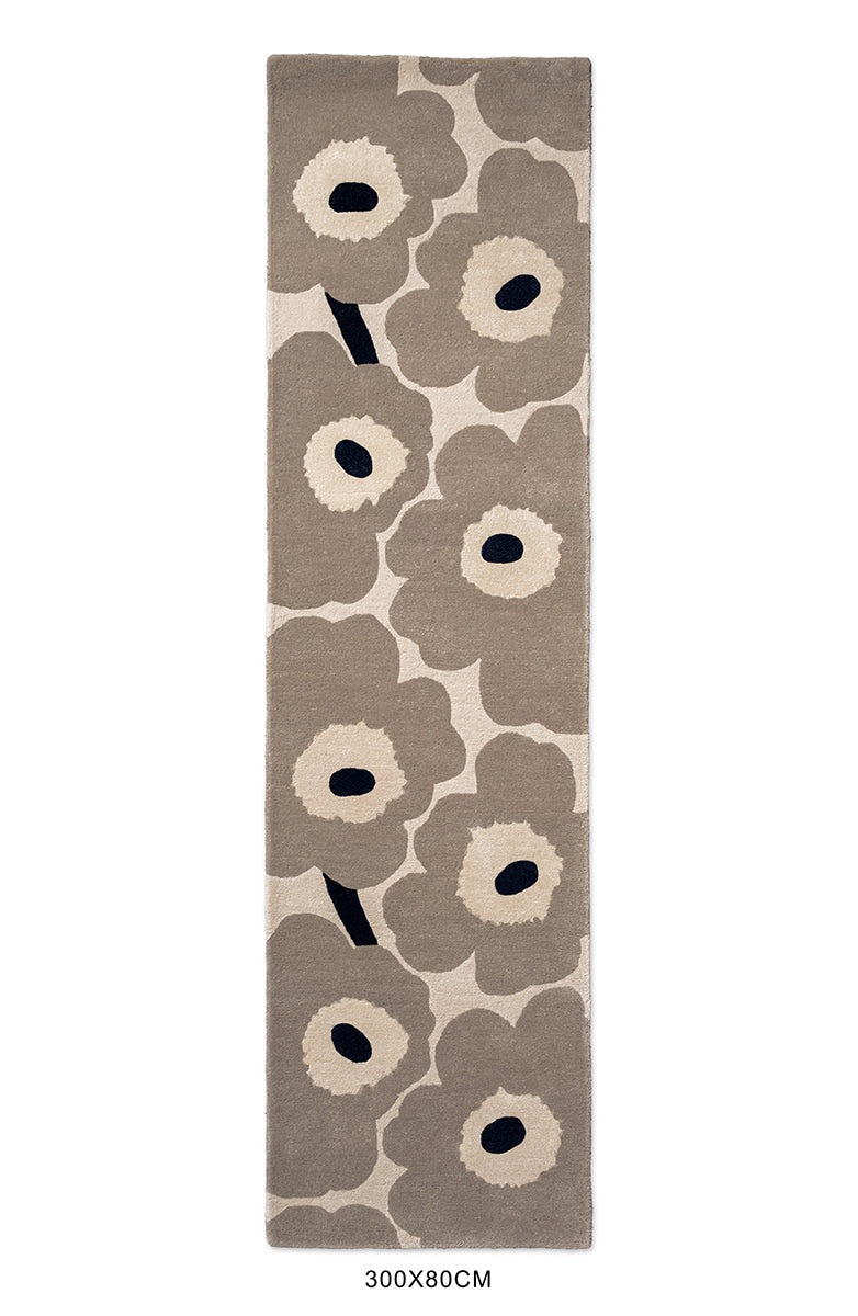 Marimekko Unikko Fawn Beige Floral Wool Rug