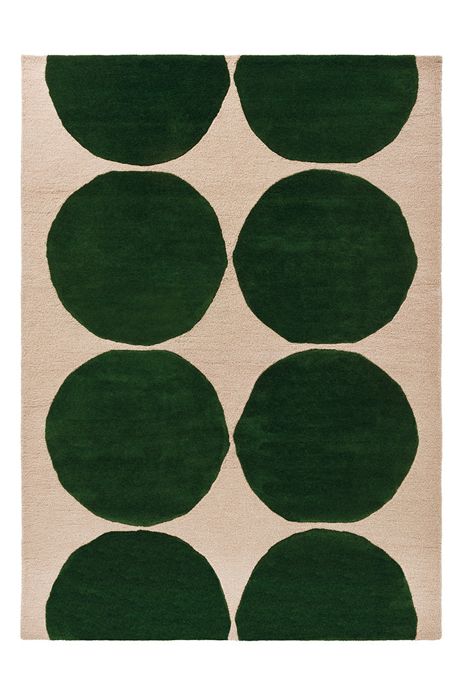 Marimekko Isot Kivet Emerald Green Wool Rug