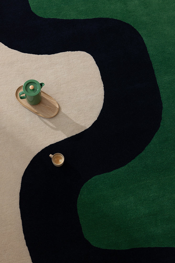 Marimekko Seireeni Emerald Green Wool Rug