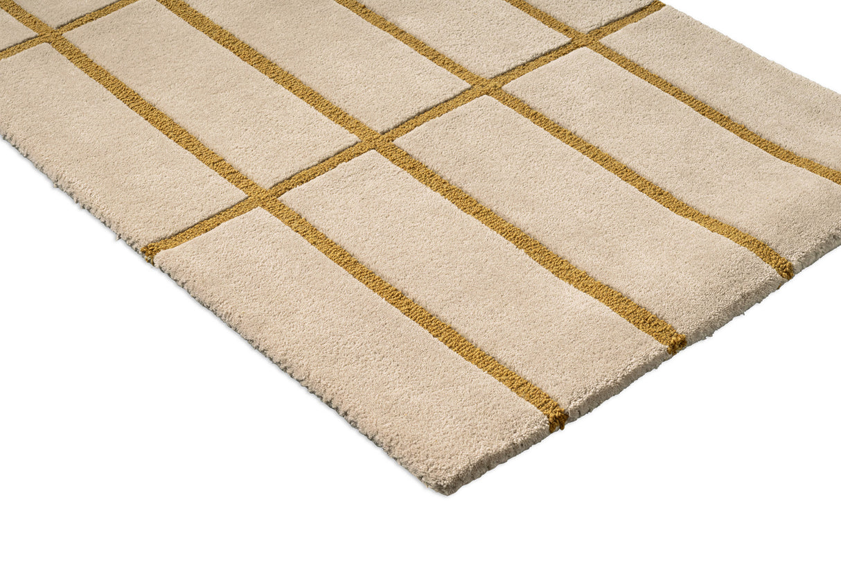 Marimekko Golden Bronze Grid Wool Rug