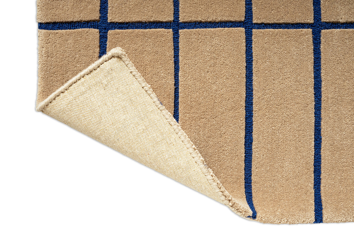Marimekko Cobalt Blue Grid Wool Rug