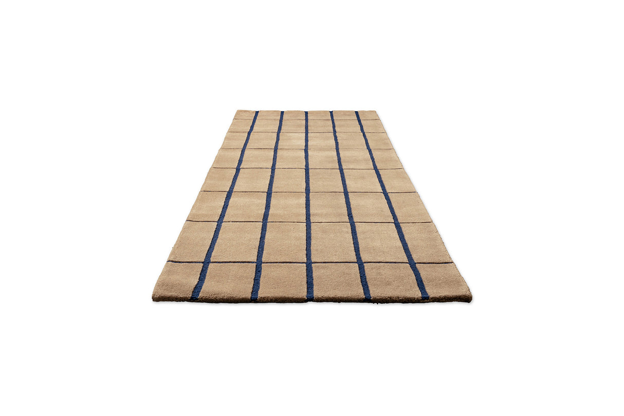 Marimekko Cobalt Blue Grid Wool Rug