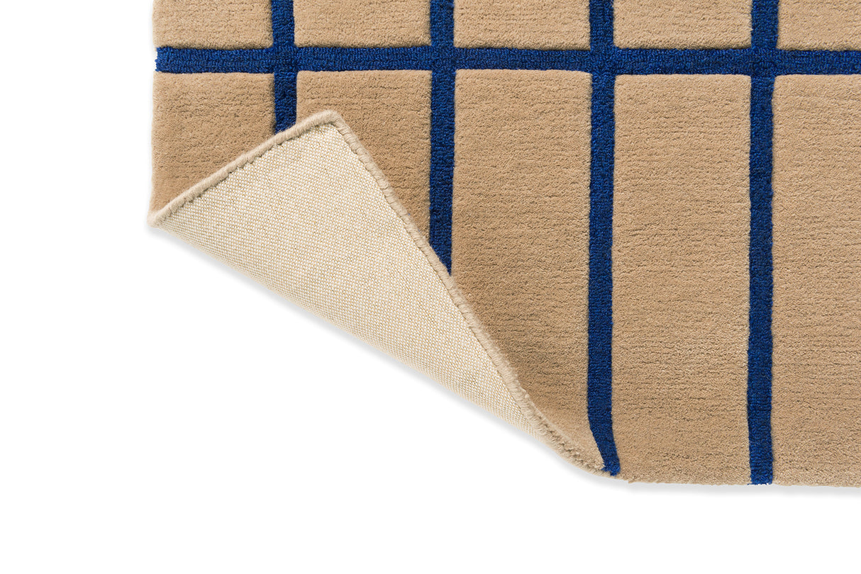 Marimekko Cobalt Blue Grid Wool Rug