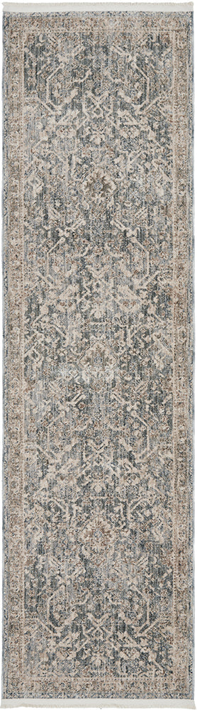 Alba Blue Fringed Rug