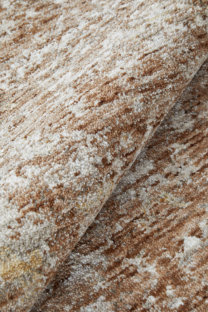 Almond Clay Fringed Rug