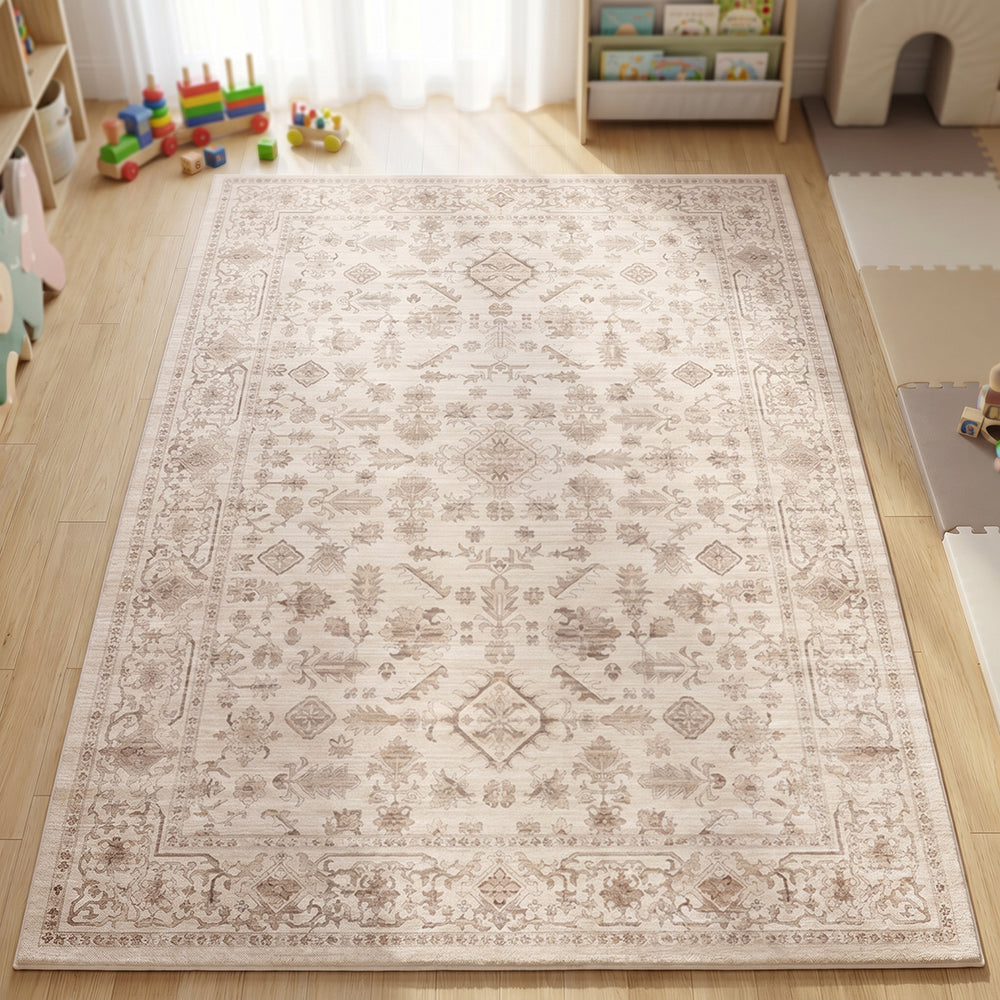 Champagne Botanical Memory Foam Rug
