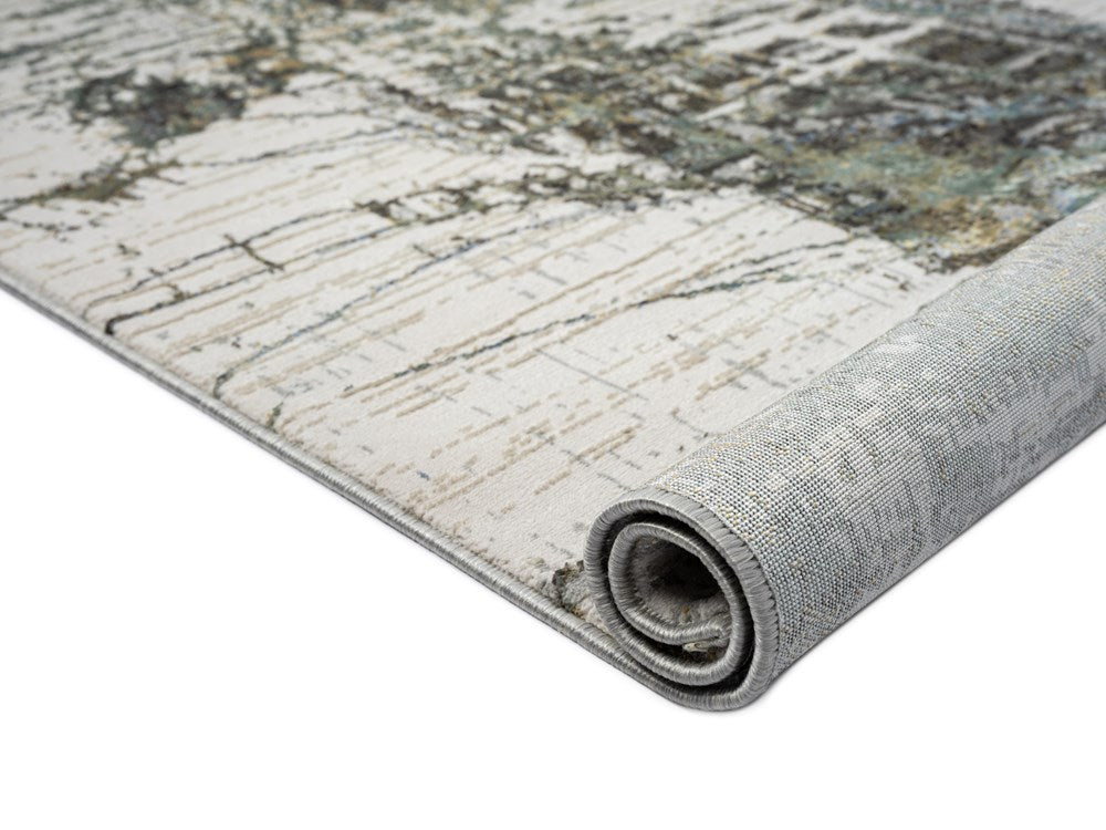 Abstract Green & Gold Rug