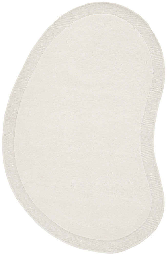 Linen Curved Woollen Rug