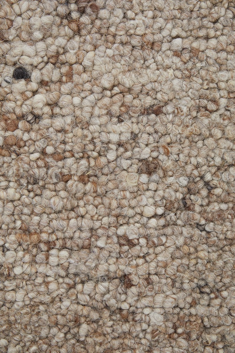 Oatmeal Pebble Textured Wool Rug