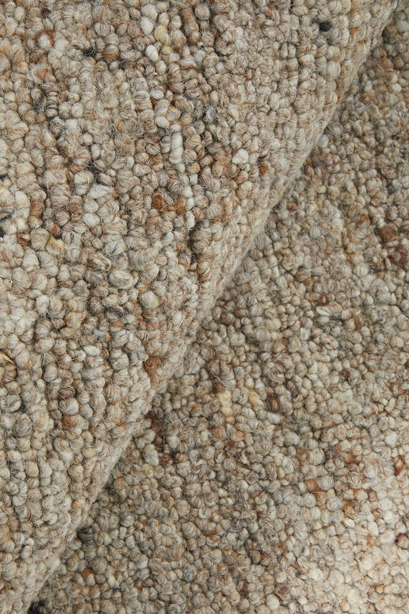 Oatmeal Pebble Textured Wool Rug