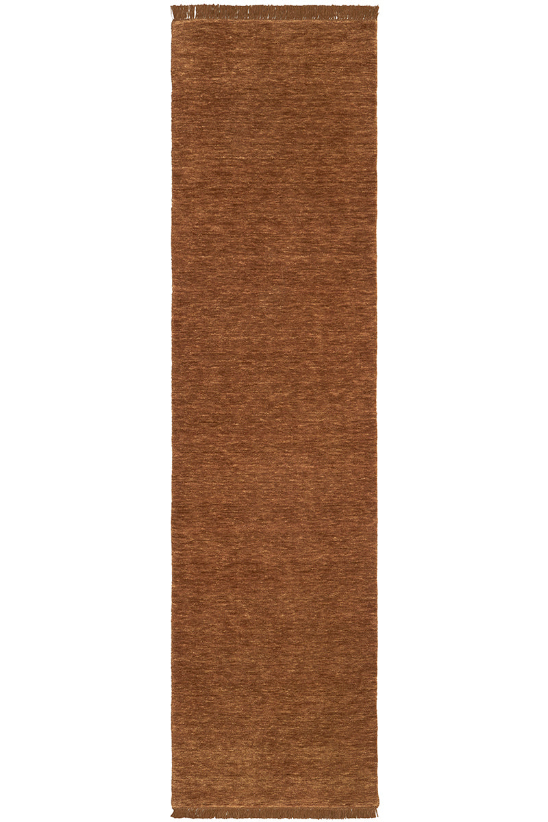 Hand-Loomed Caramel Tassel Wool Rug