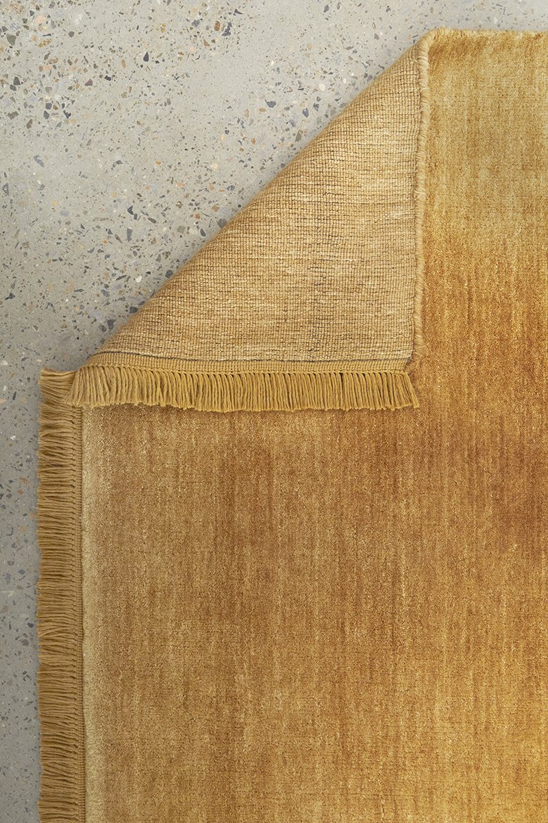 Hand-Loomed Honey Tassel Wool Rug