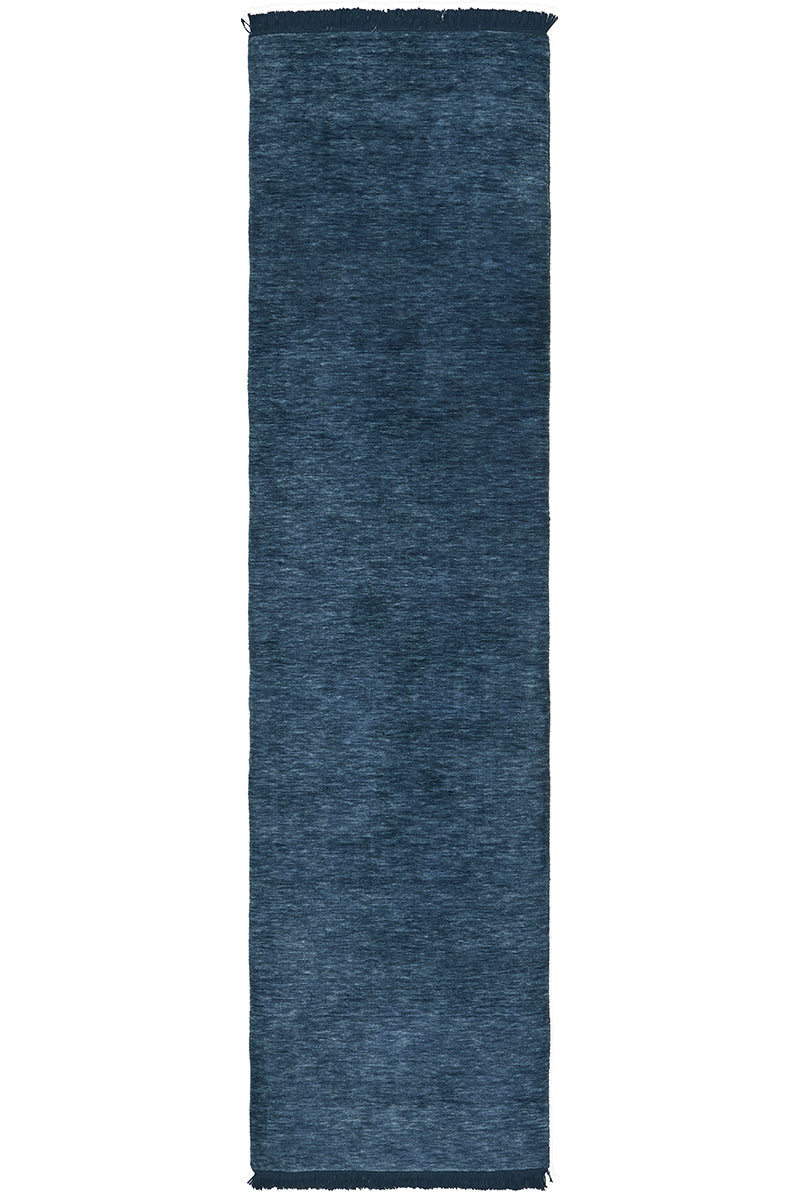 Hand-Loomed Navy Tassel Wool Rug
