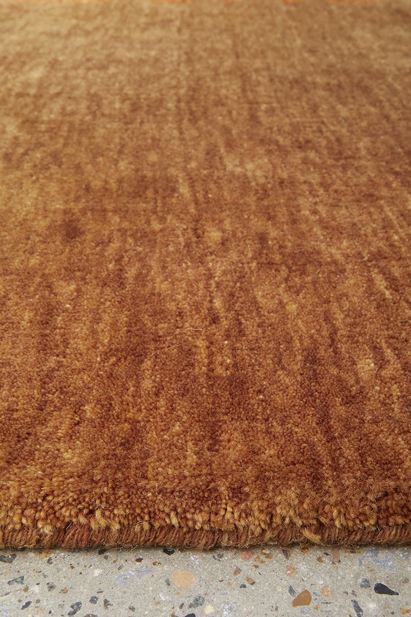 Hand-Loomed Terracotta Tassel Wool Rug