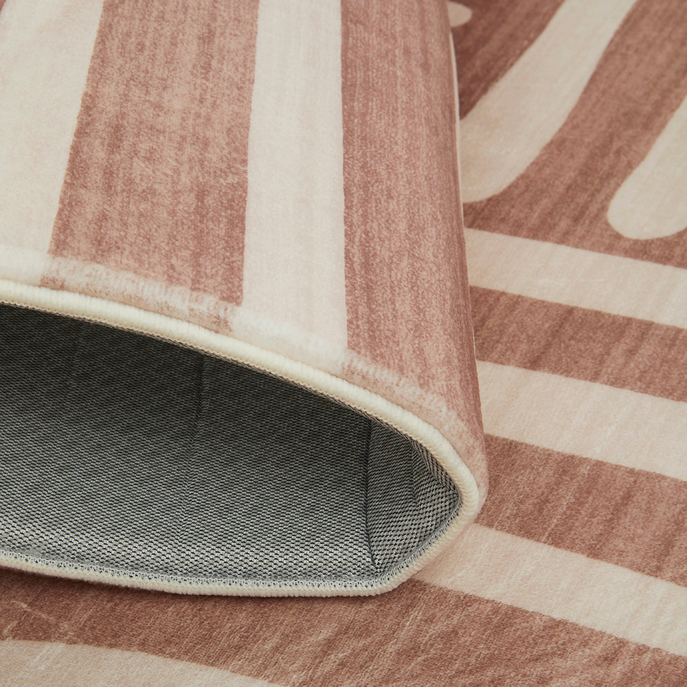 Terracotta Brown Arch Memory Foam Rug