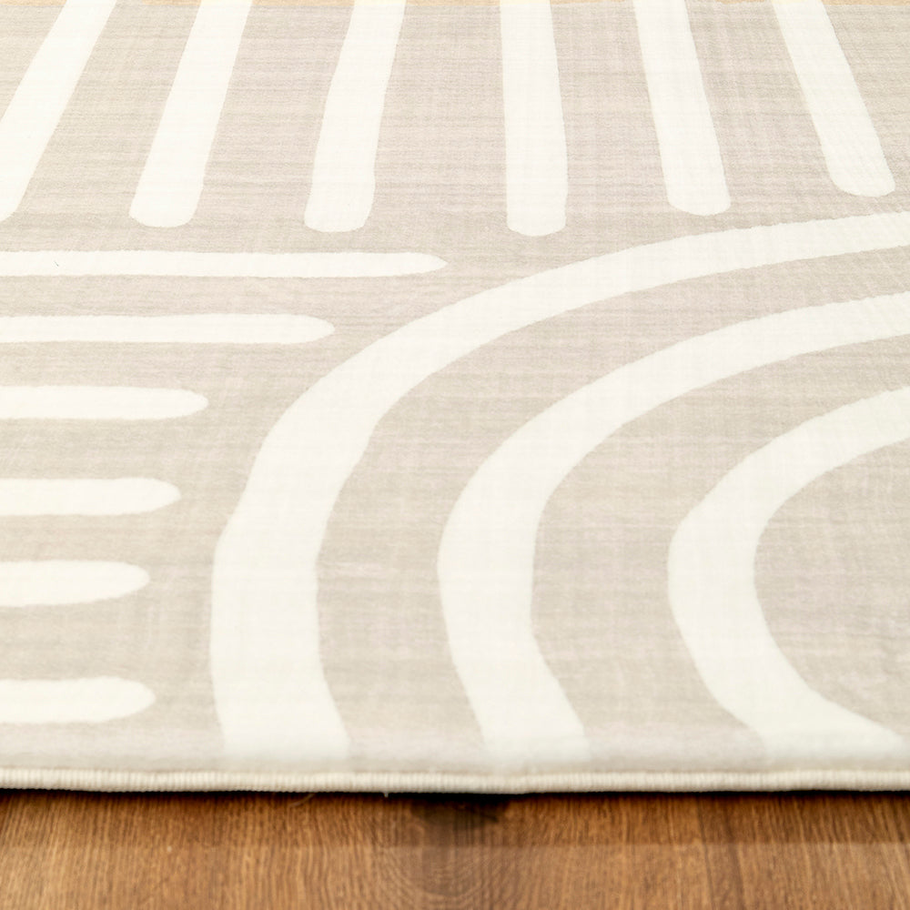 Natural Beige Arch Memory Foam Rug
