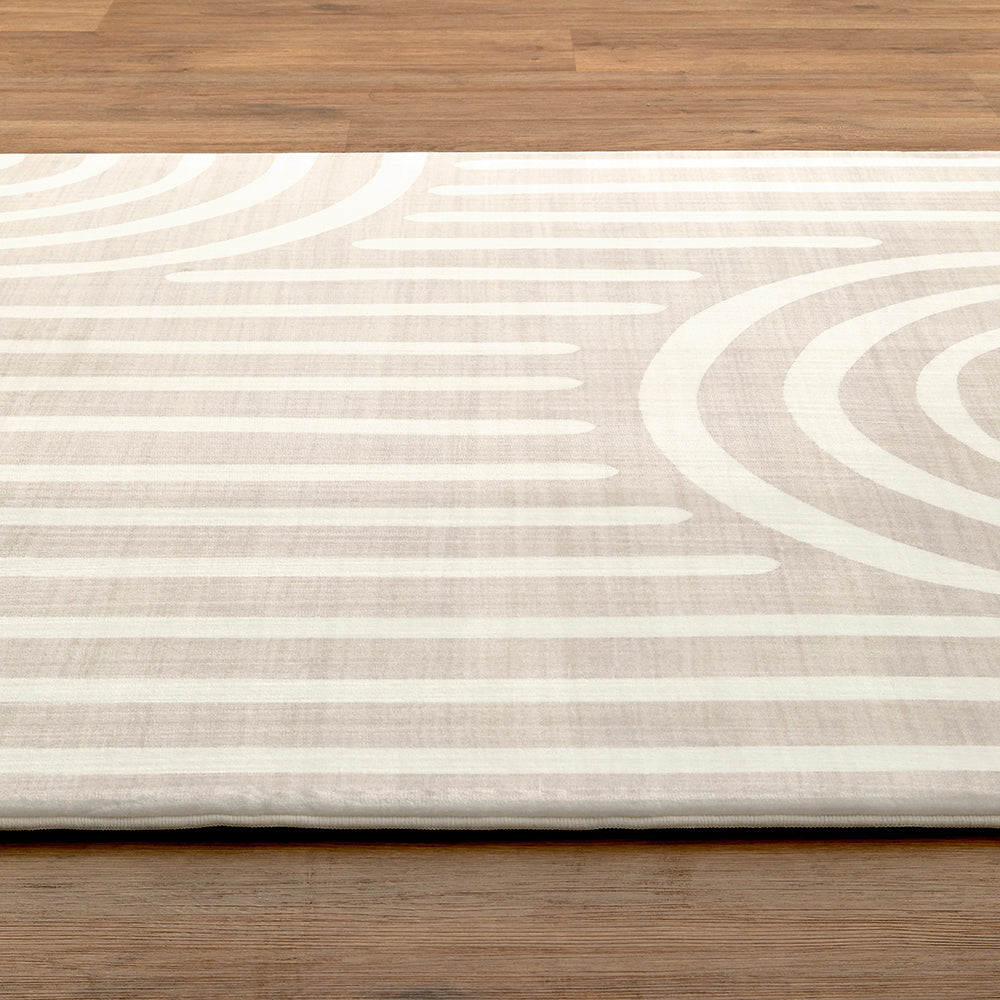 Natural Beige Arch Memory Foam Rug