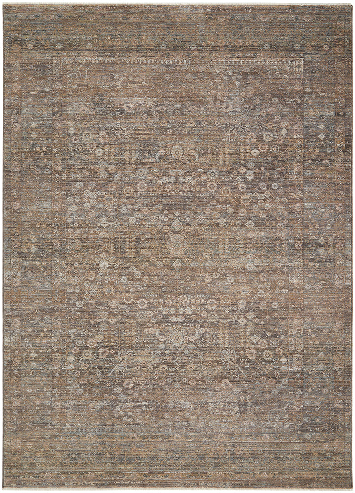 Rustic Floral Fringed Rug