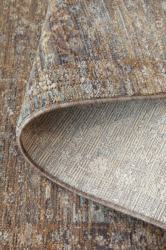 Rustic Floral Fringed Rug