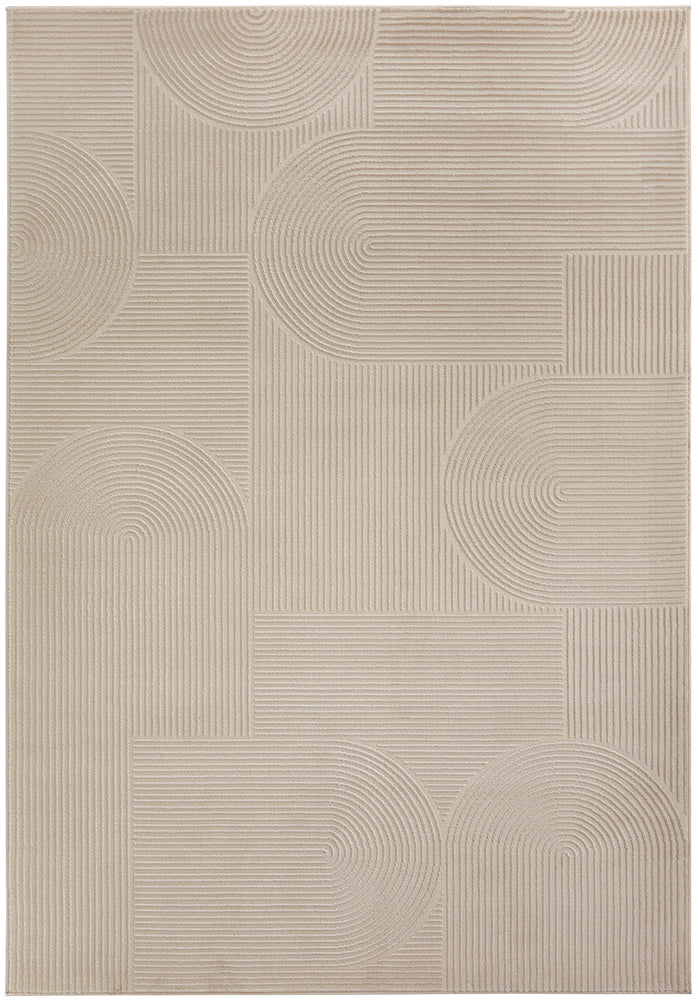 Art Deco Raking Linen Rug