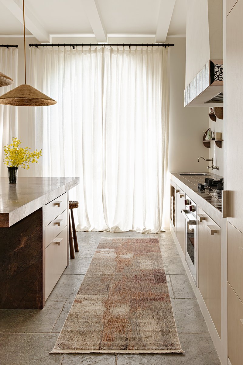 Darren Palmer Sunset Drift Rust Transitional Fringed Rug