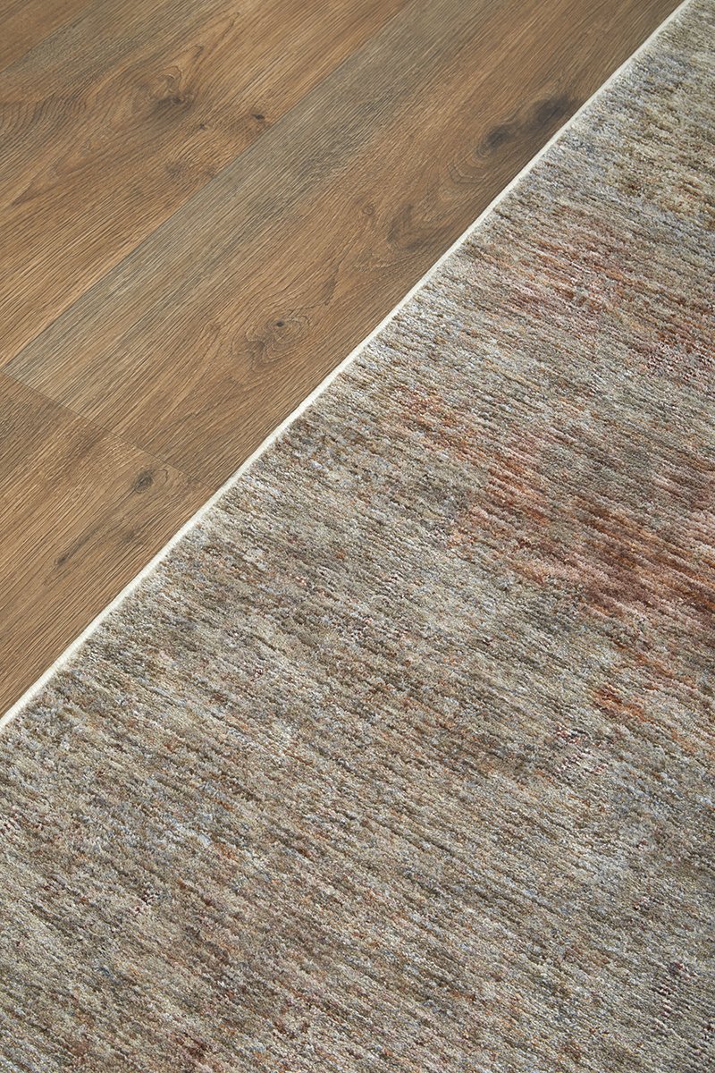 Darren Palmer Sunset Drift Rust Transitional Fringed Rug