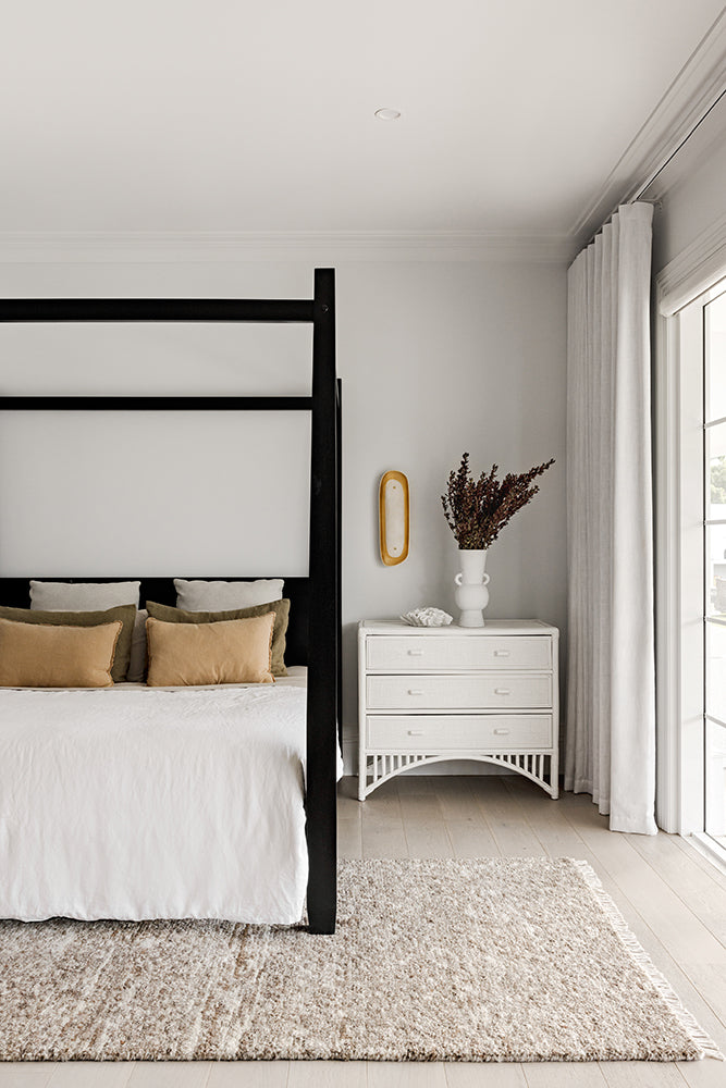 Terra Brown Wool Fringe Rug