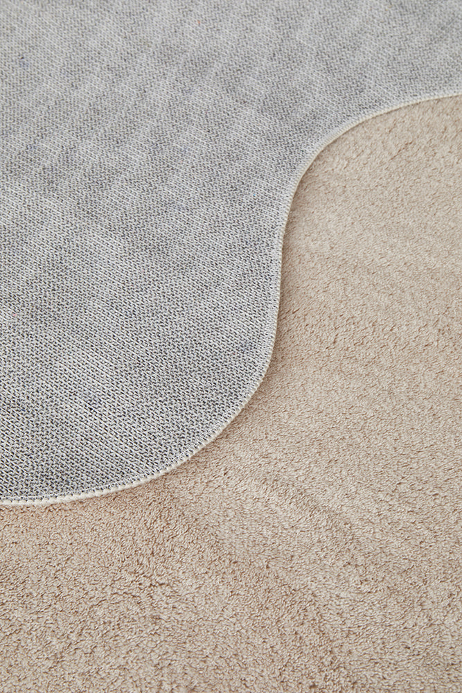 Waveform Beige Washable Rug