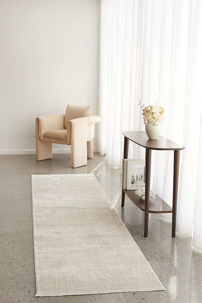 Emma Blomfield Rogue Linen Textured Rug – Neutral Beige
