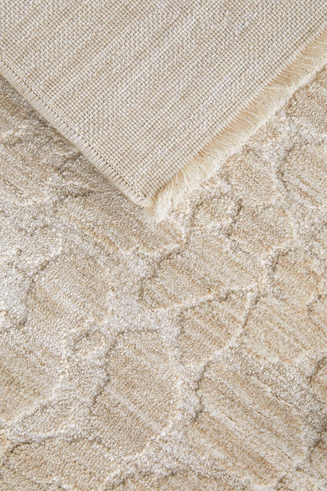 Emma Blomfield Rogue Linen Textured Rug – Neutral Beige