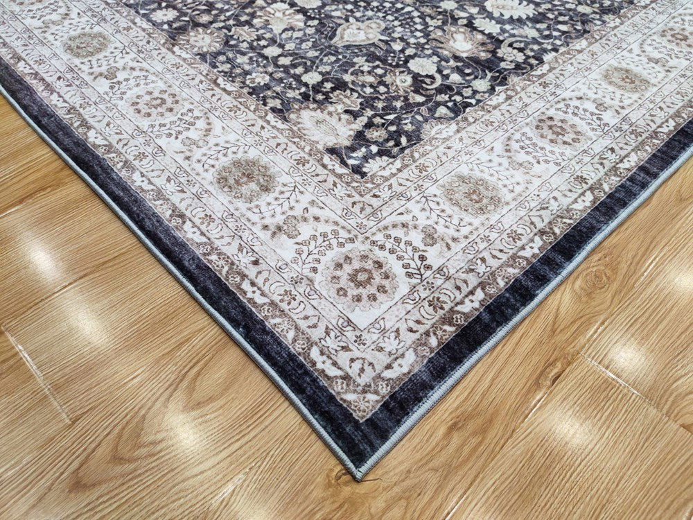 Verve Botanical Charcoal Rug