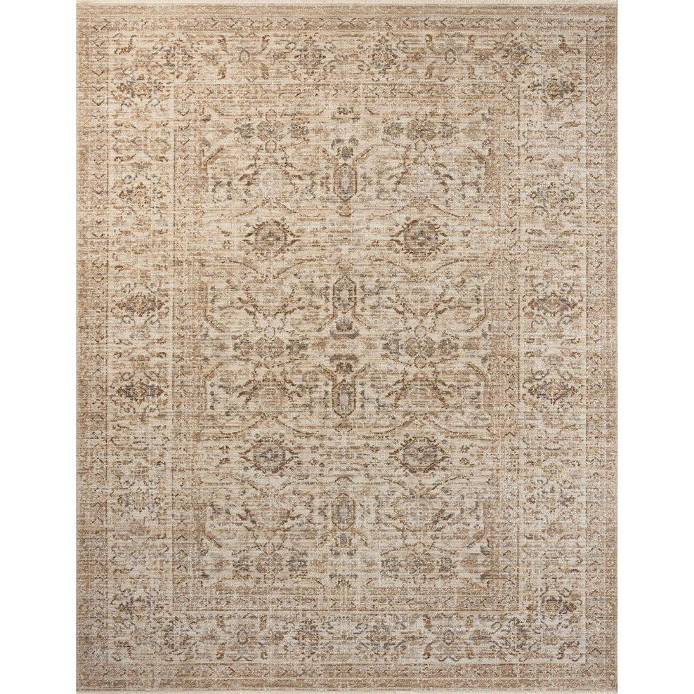 Ivory Navajo Vintage Look Very Thin Rug