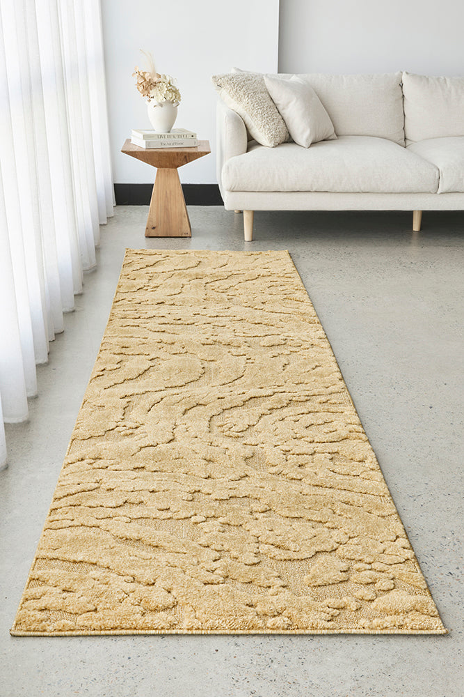 Camel Textured Glam Rug