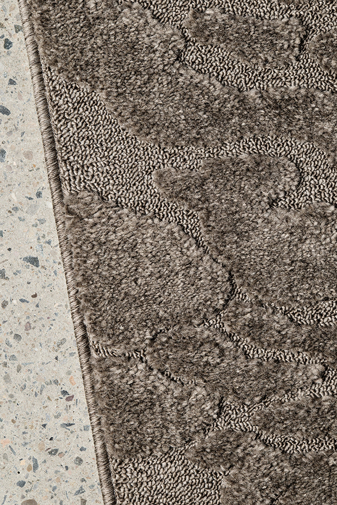Mocha Textured Glam Rug