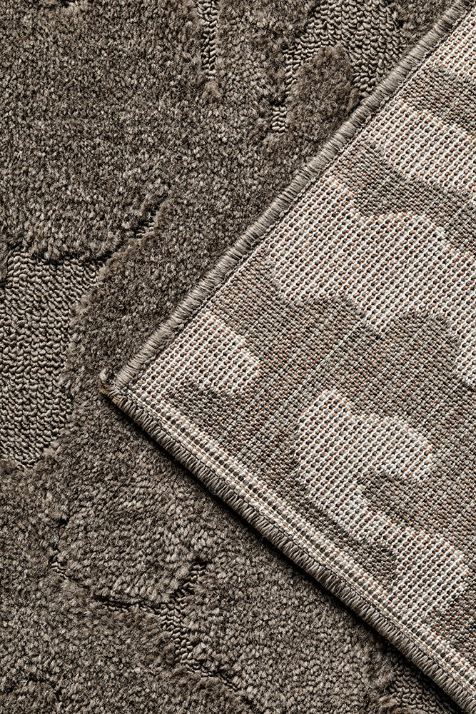 Mocha Textured Glam Rug