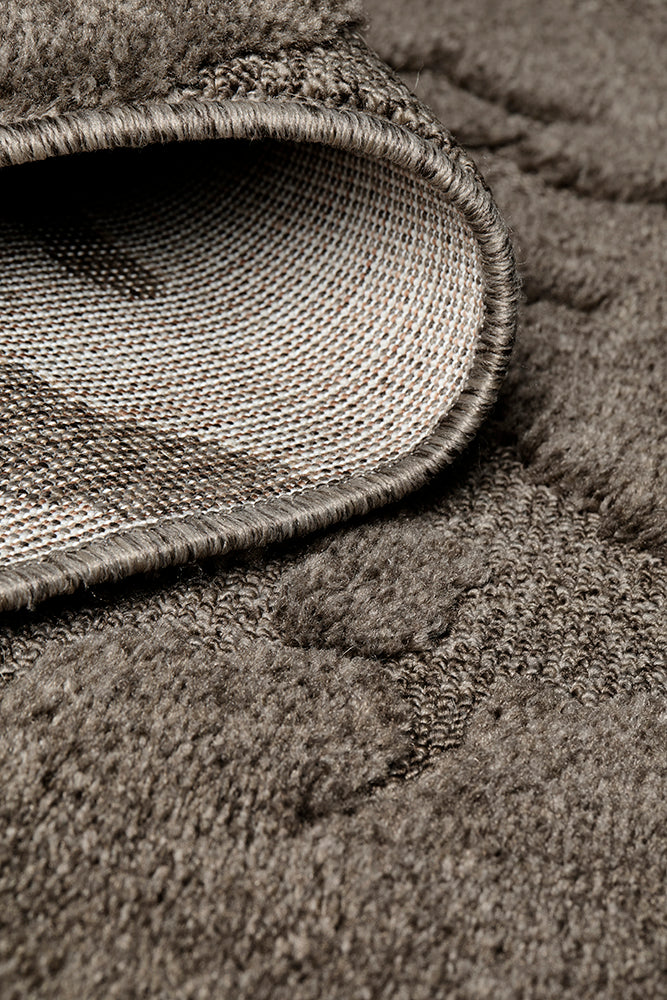 Mocha Textured Glam Rug