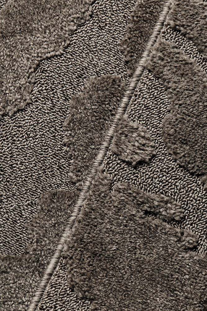 Mocha Textured Glam Rug