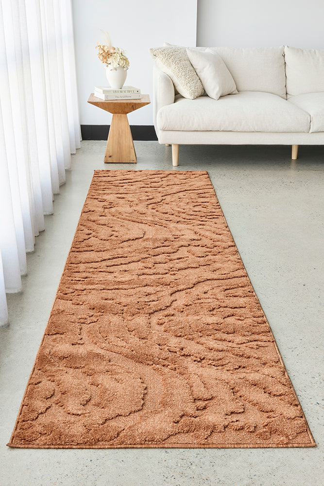 Rust Textured Glam Rug