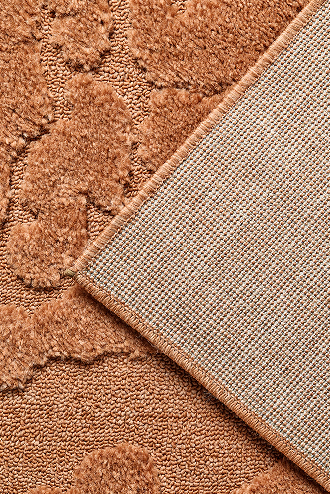 Rust Textured Glam Rug